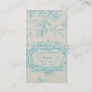 Vintages französisches Land-blaue Malerei Visitenkarte