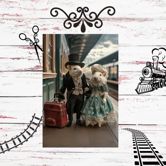 Vintages französisches Mäuse-Scrapbook