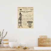 Vintages französisches Modeposter Poster (Küche)