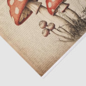 Vintages französisches Mushroom Page Decoupage Seidenpapier (Ausschnitt)