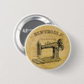 Vintages französisches Nähmaschine-Knopf-Button Button (Vorne & Hinten)