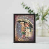 Vintages französisches Neujahr Feiertagspostkarte (Stehend Vorderseite)