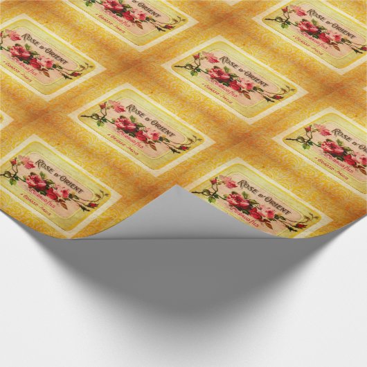 Vintages Französisches Parfüm-Label Geschenkpapier (Ecke)