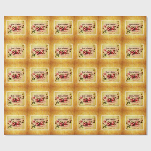 Vintages Französisches Parfüm-Label Geschenkpapier (Flach)