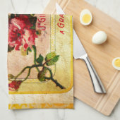 Vintages Französisches Parfüm-Label Geschirrtuch (Viertel Falte)