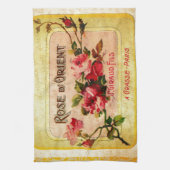 Vintages Französisches Parfüm-Label Geschirrtuch (Vertikal)