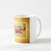 Vintages Französisches Parfüm-Label Kaffeetasse (VorderseiteRechts)
