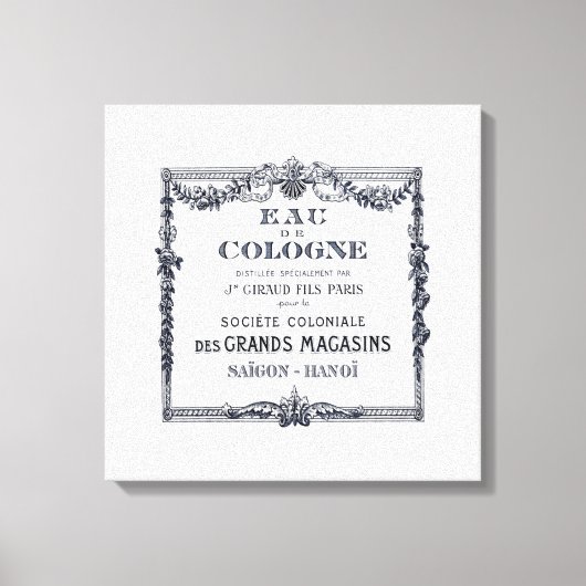 Vintages Französisches Parfüm-Label Leinwanddruck (Vorderseite)