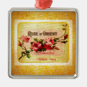 Vintages Französisches Parfüm-Label Ornament Aus Metall (Vorne)