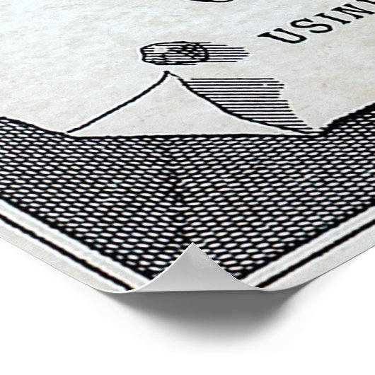 VINTAGES FRANZÖSISCHES PERFUMENETIKETT POSTER (Ecke)