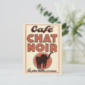 Vintages französisches Plakat "Café Chat noir" Postkarte (Stehend Vorderseite)