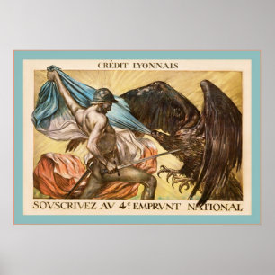 Vintages französisches Plakat des Weltkrieg-1
