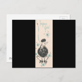 Vintages französisches Poodle Postkarte (Vorne/Hinten)