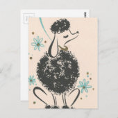 Vintages französisches Poodle Postkarte (Vorne/Hinten)