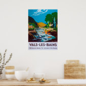 Vintages französisches Reiseplakat 1930 Vals-les-B Poster (Küche)