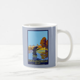 Vintages französisches Reiseplakat Fontainebleau T Kaffeetasse