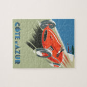 Vintages französisches Reiseposter Cote du Azur Puzzle (Horizontal)