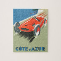 Vintages französisches Reiseposter Cote du Azur
