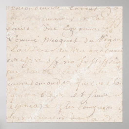 Vintages französisches Retro-Skriptpapier aus dem  Poster (Vorne)