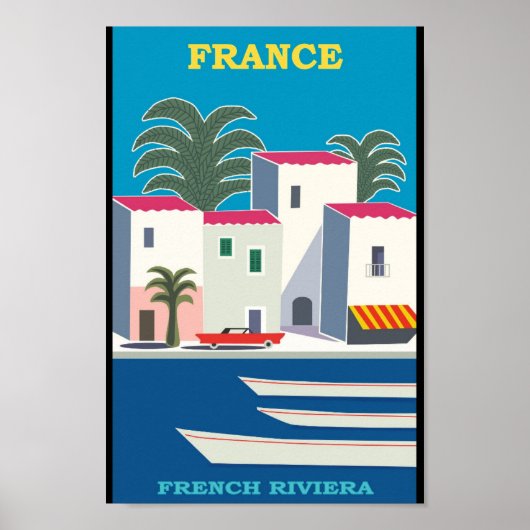 Vintages französisches Riveria Travel Poster (Vorne)