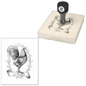 Vintages französisches Rooster Gummistempel (Stempel)