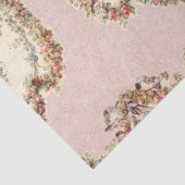 Vintages französisches Rosa-Rose-Blumengarten Deko Seidenpapier (Ausschnitt)