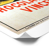 Vintages Französisches Schokoladenposter Poster (Ecke)