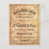 Vintages französisches Schönheitslabel Postkarte (Vorderseite)