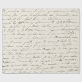 Vintages Französisches Script Gold Letter Beige Geschenkpapier (Flach)