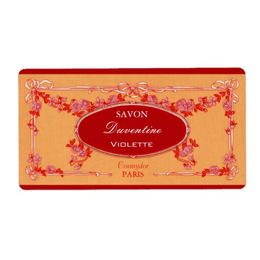 Vintages französisches Seifenetikett - Rechteck (Vorne)