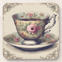 Vintages französisches Shabby Chic Blumenkohl-Teez