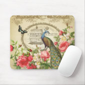 Vintages französisches Shabby Chic Peacock Mousepad (Mit Mouse)