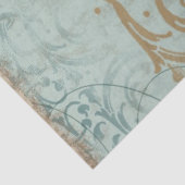 Vintages Französisches Skript Scrolls Ephemera Dec Seidenpapier (Ausschnitt)