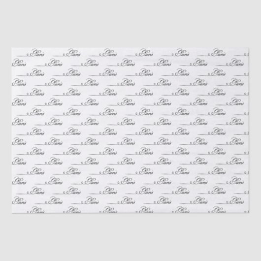 Vintages französisches Skript-Tissue Paper Seidenpapier (Vorderseite)