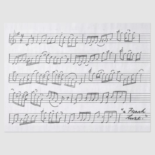 Vintages französisches Song Sheet Music Decoupage Seidenpapier (Vorderseite)