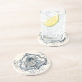 Vintages französisches Städtchen | Geburt Getränkeuntersetzer (Seite)