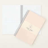 Vintages französisches Style Pink Striped Spiralno Notizblock (Innen)