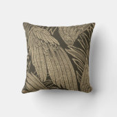 Vintages französisches Textil-Grüngoldgold Kissen (Rückseite)