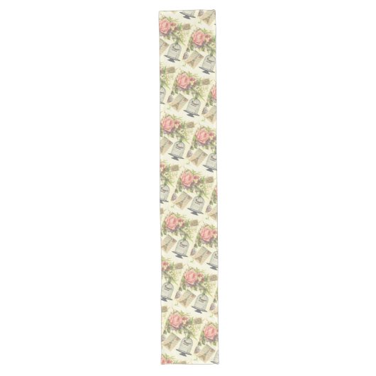 Vintages französisches Thema Paris Großer Tischläufer (Vorderseite)