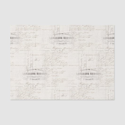 Vintages französisches Tissue-Tissue-Tissue-Papier Seidenpapier (Vorderseite)