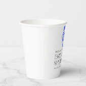 Vintages französisches Toile Blue Floral Brautpart Pappbecher (Rechts)