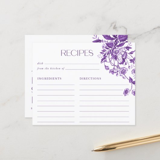 Vintages französisches Toile Floral Brautparty Rez (Vorderseite/Rückseite Beispiel)