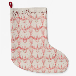 Vintages französisches Toile Inspiriert Woodland  Großer Weihnachtsstrumpf