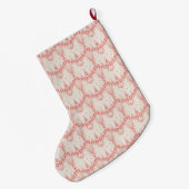 Vintages französisches Toile Inspiriert Woodland p Großer Weihnachtsstrumpf (Rückseite (Hängend))