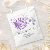 Vintages französisches Toile Lila Brautparty Geschenktütchen (Ausgeschnitten)