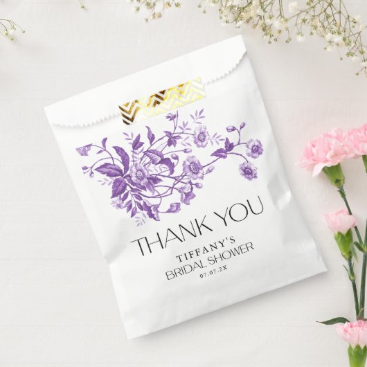 Vintages französisches Toile Lila Brautparty Geschenktütchen (Versiegelt)