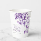 Vintages französisches Toile Lila Brautparty Pappbecher (Vorderseite)