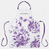 Vintages französisches Toile Lila Brautparty Schürze (Vorderseite)