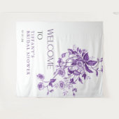 Vintages französisches Toile Lila Brautparty Wandteppich (Vorderseite (Horizontal))