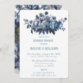 Vintages französisches Toile-Polterabend-Foto Einladung (Vorne/Hinten)